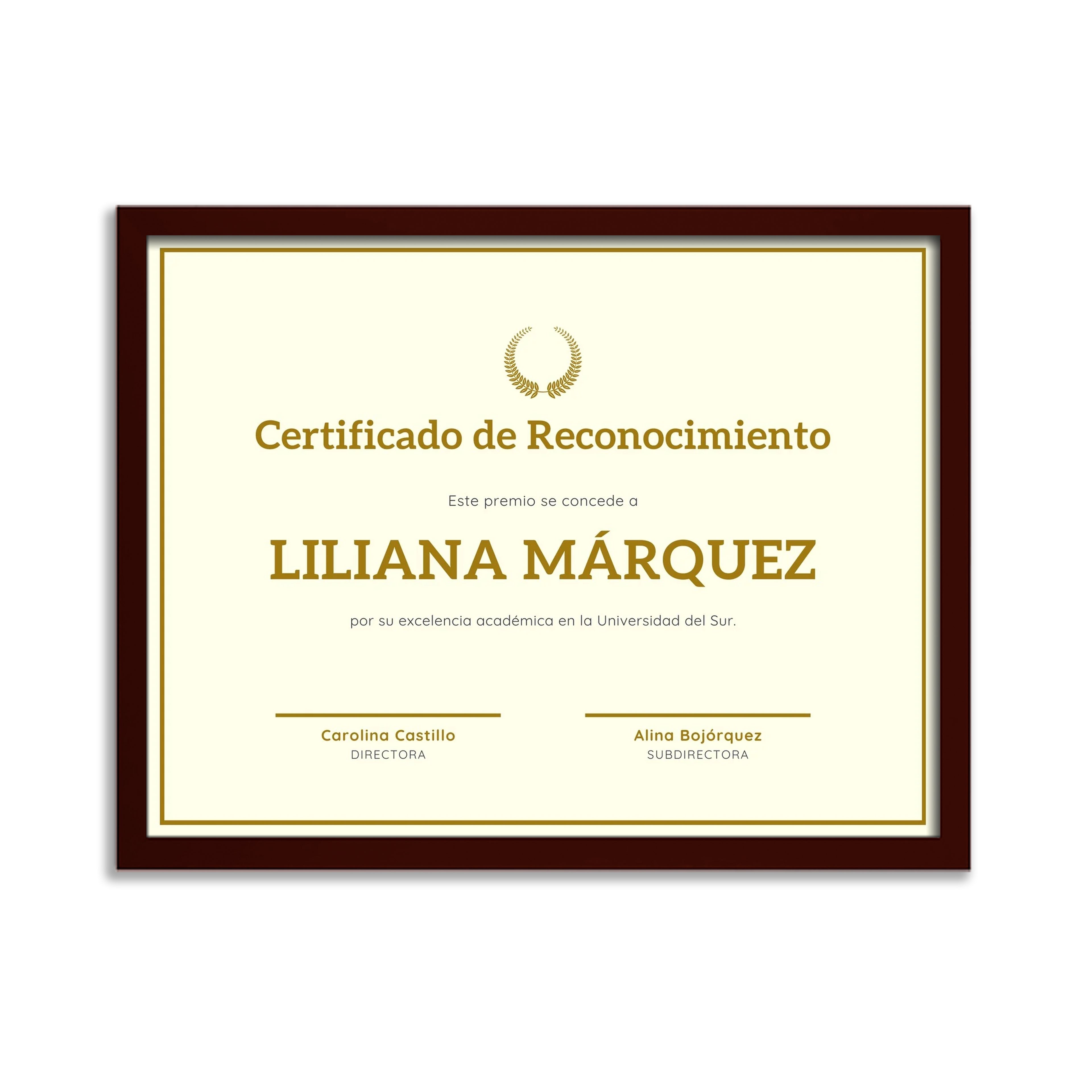 Marco Tamaño Carta Para Diplomas/reconocimiento