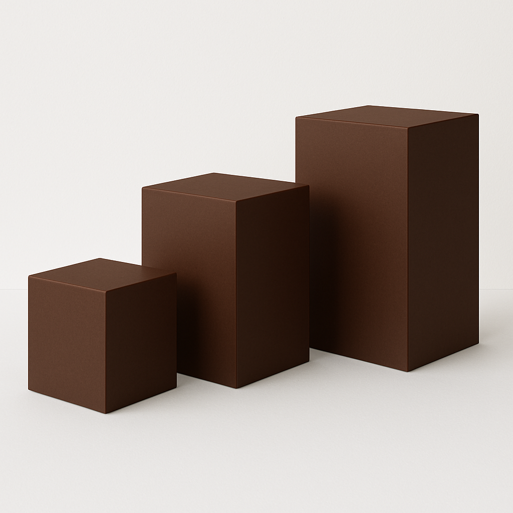 Cubo Banco Posador Pedestal Set 3 Piezas Para Fotografía Y Decoración