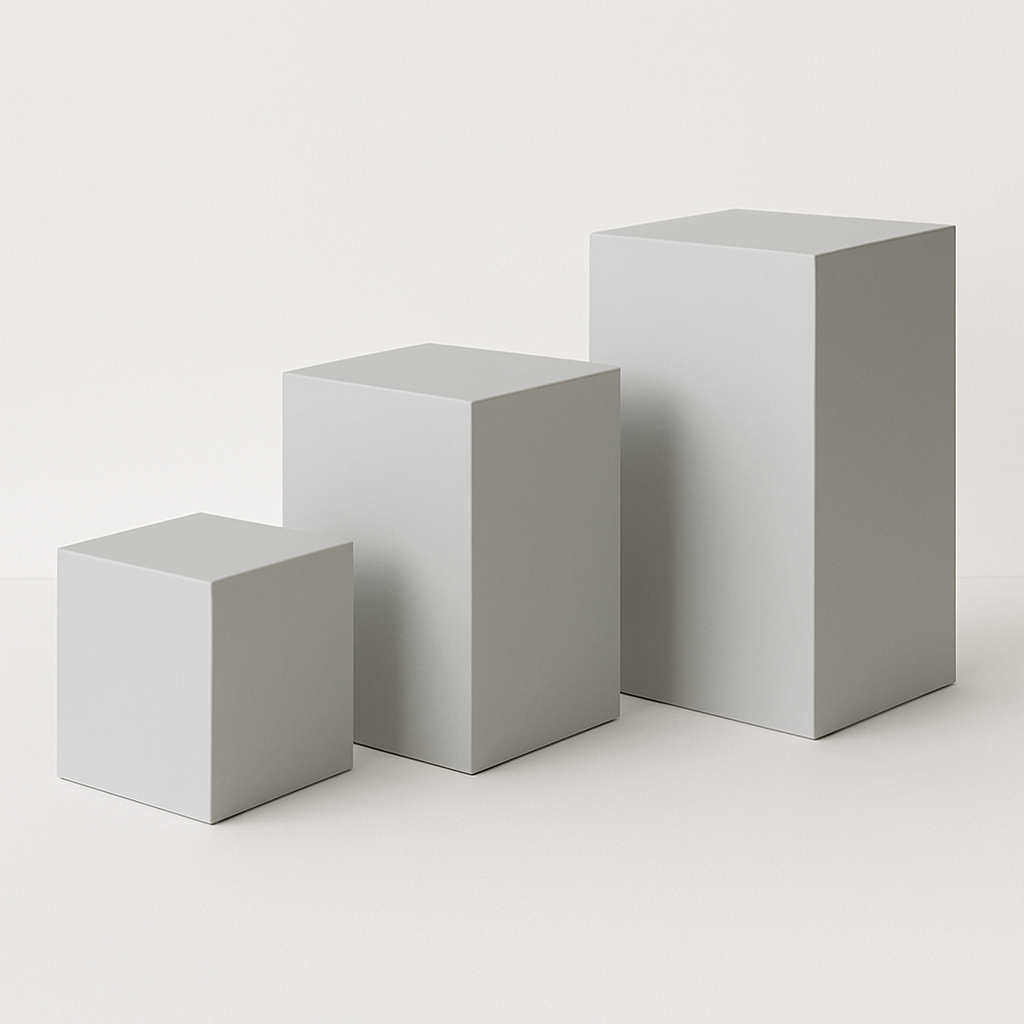 Cubo Banco Posador Pedestal Set 3 Piezas Para Fotografía Y Decoración