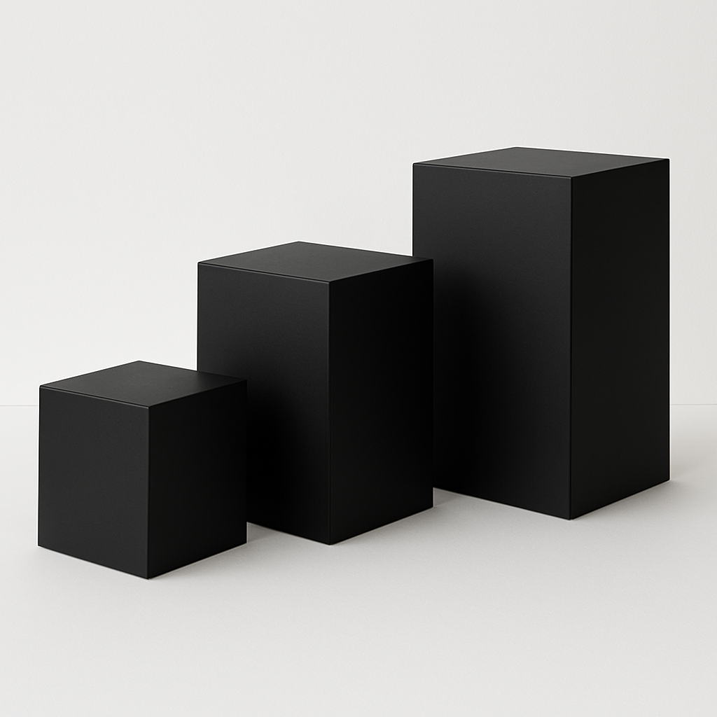 Cubo Banco Posador Pedestal Set 3 Piezas Para Fotografía Y Decoración