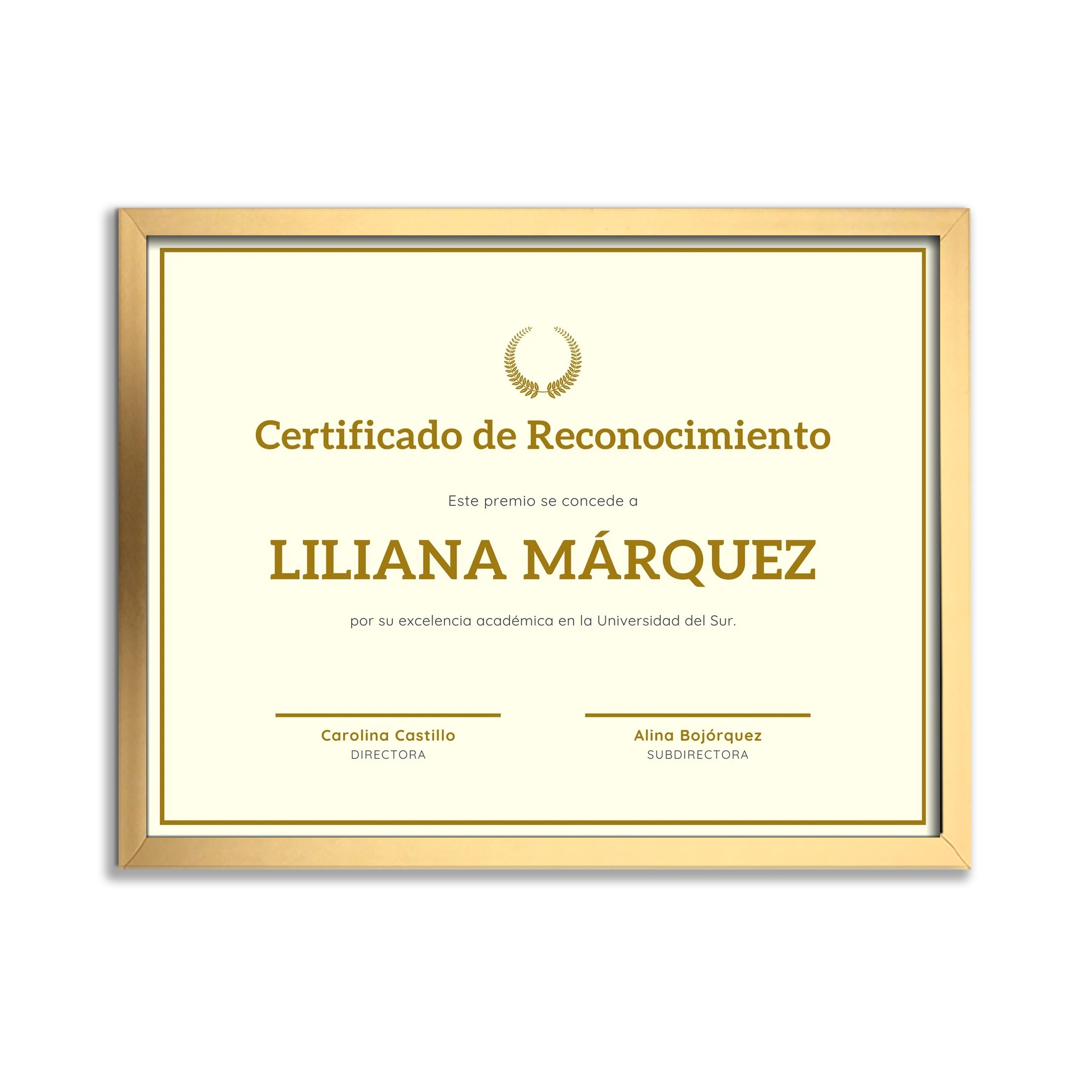 Marco Tamaño Carta Para Diplomas/reconocimiento
