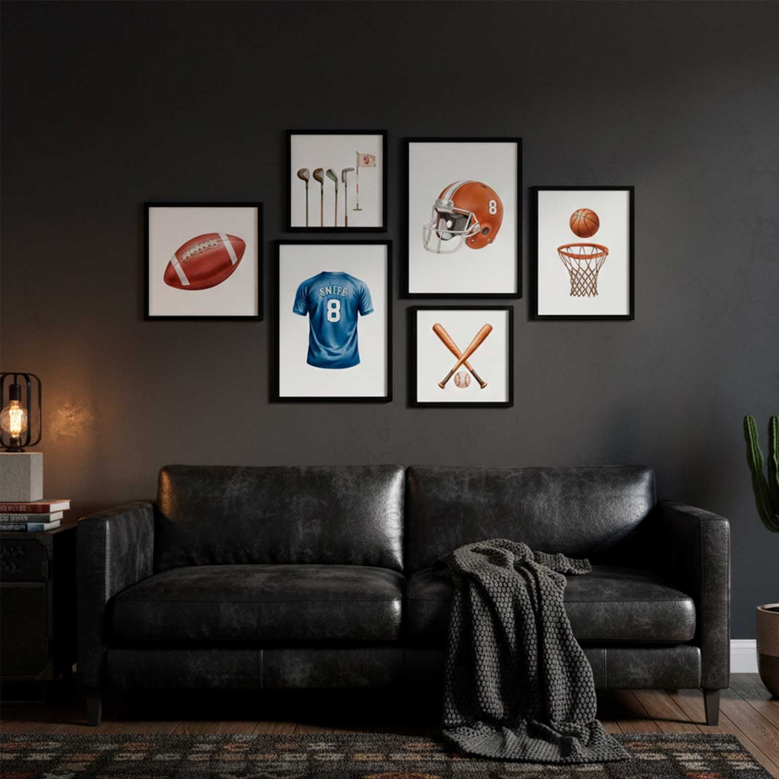 Cuadros Decorativos Wallart Con Marco Y Vidrio - Deportes