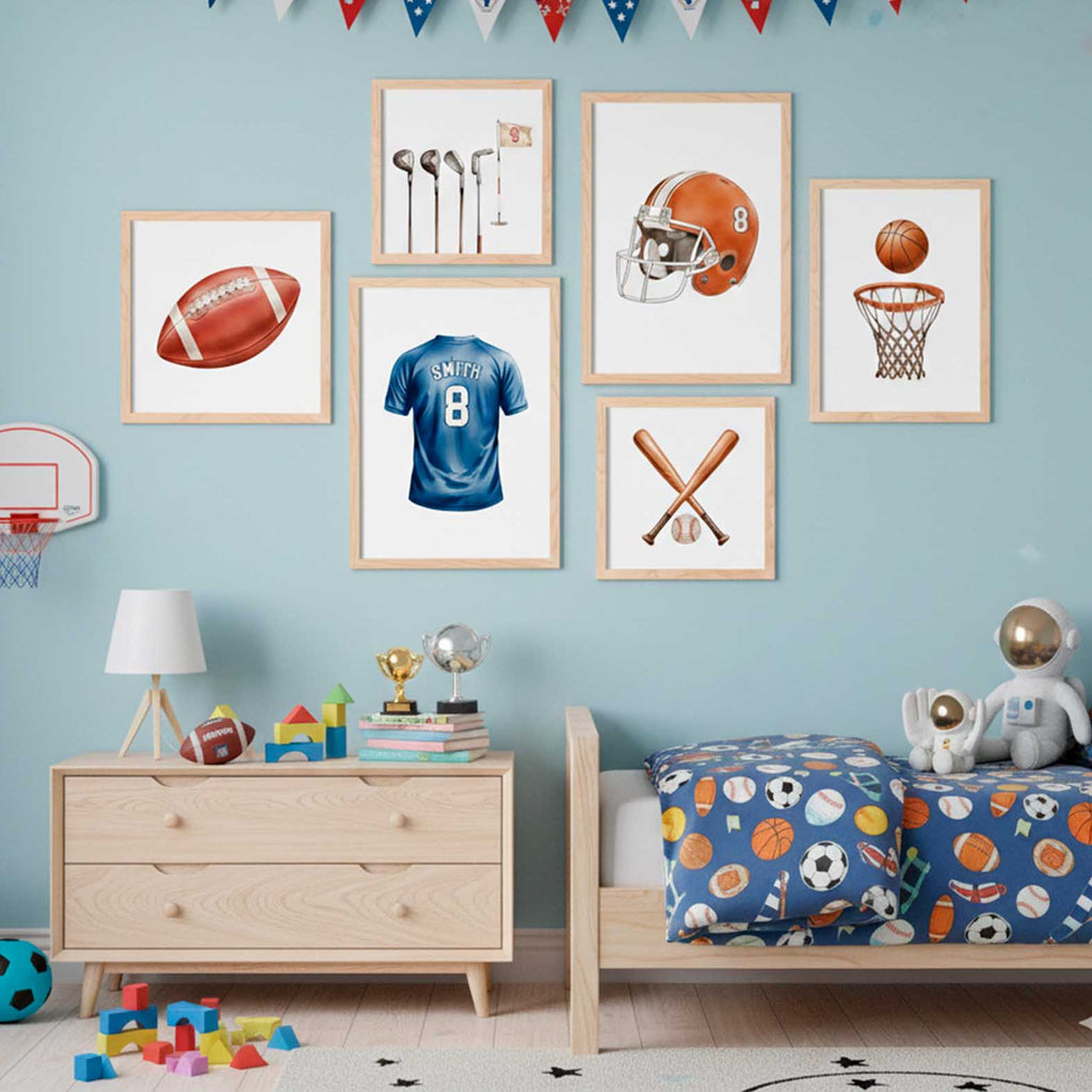 Cuadros Decorativos Wallart Con Marco Y Vidrio - Deportes
