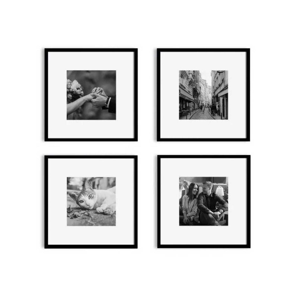 Kit de 4 Cuadros Estilo Galería Minimalista 20x20cm c/u