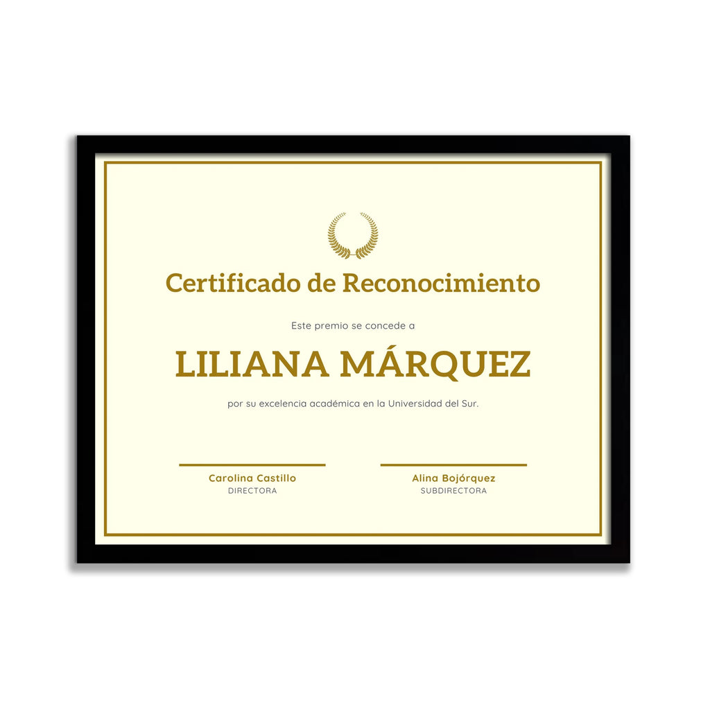 Marco Tamaño Carta Para Diplomas/reconocimiento