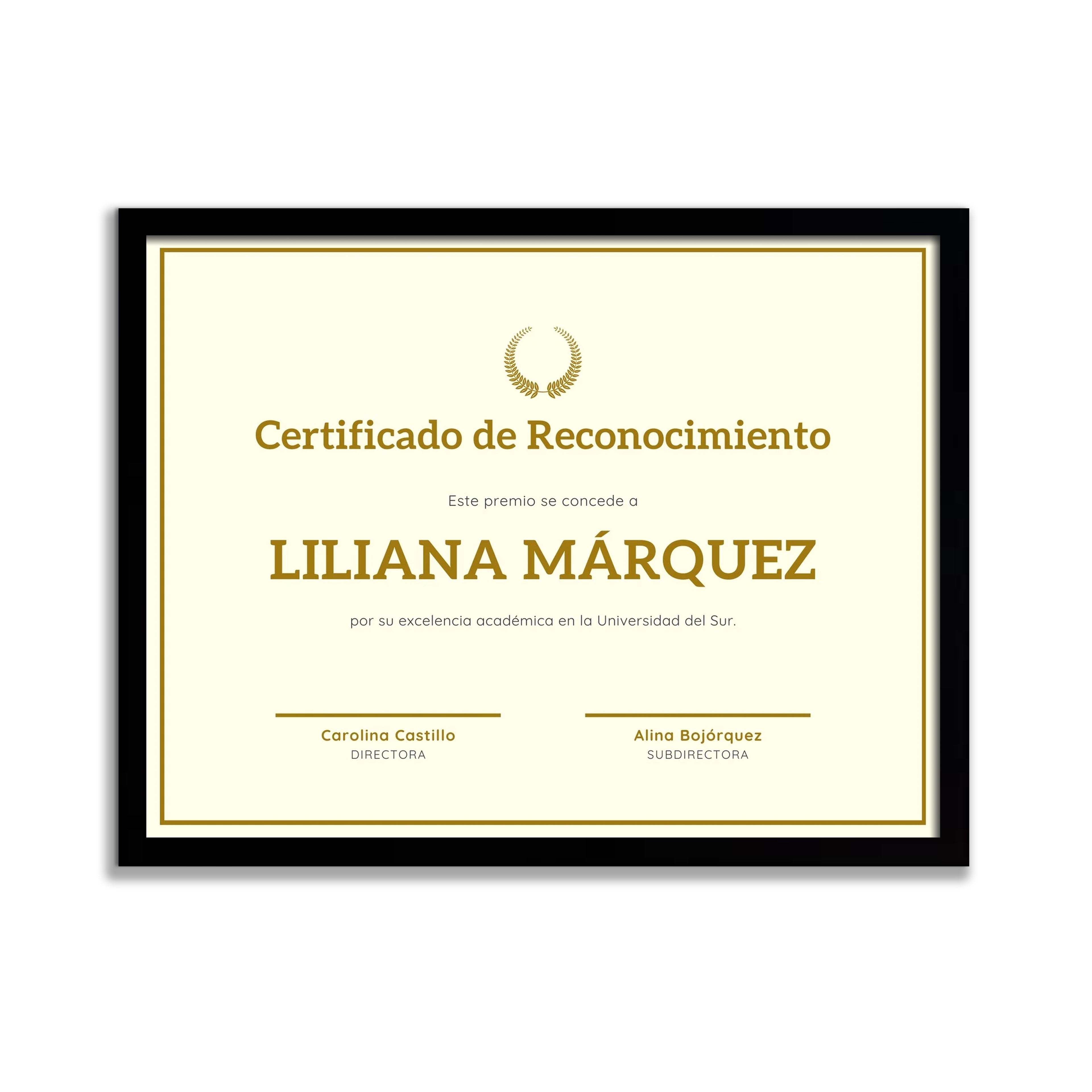 Marco Tamaño Carta Para Diplomas/reconocimiento