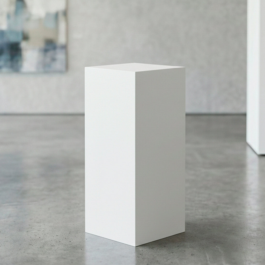 Pedestal Base De Exhibición Blanco Rectangular 100x40cm Blanco