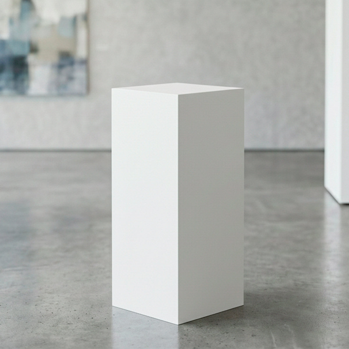 Pedestal Base De Exhibición Blanco Rectangular 100x40cm Blanco
