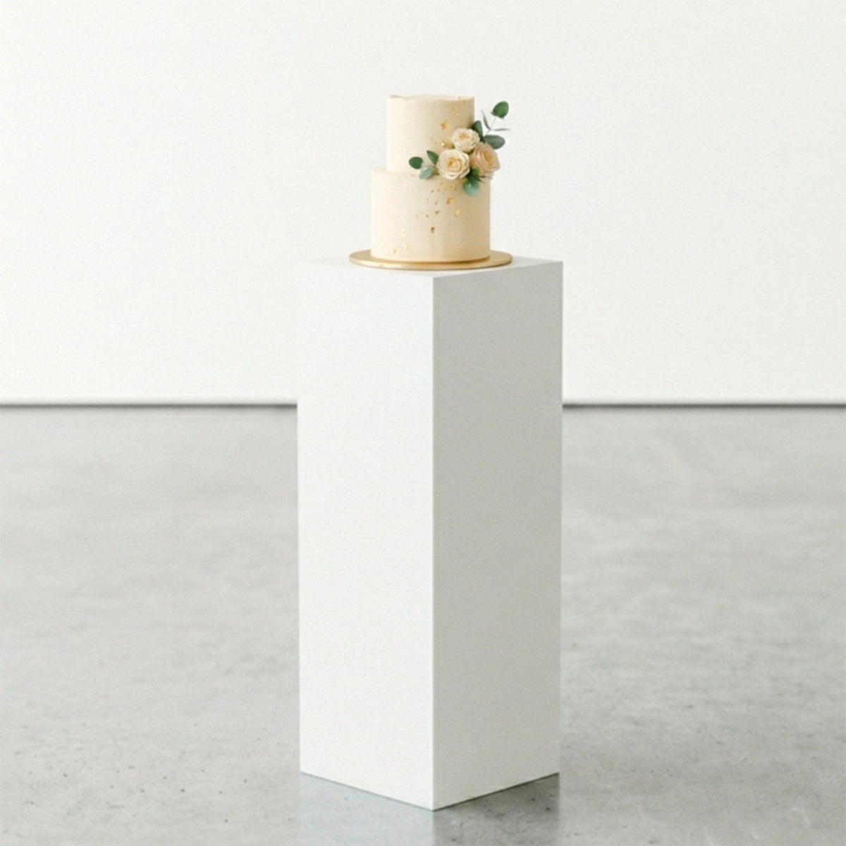 Pedestal Base De Exhibición Blanco Rectangular 100x40cm Blanco