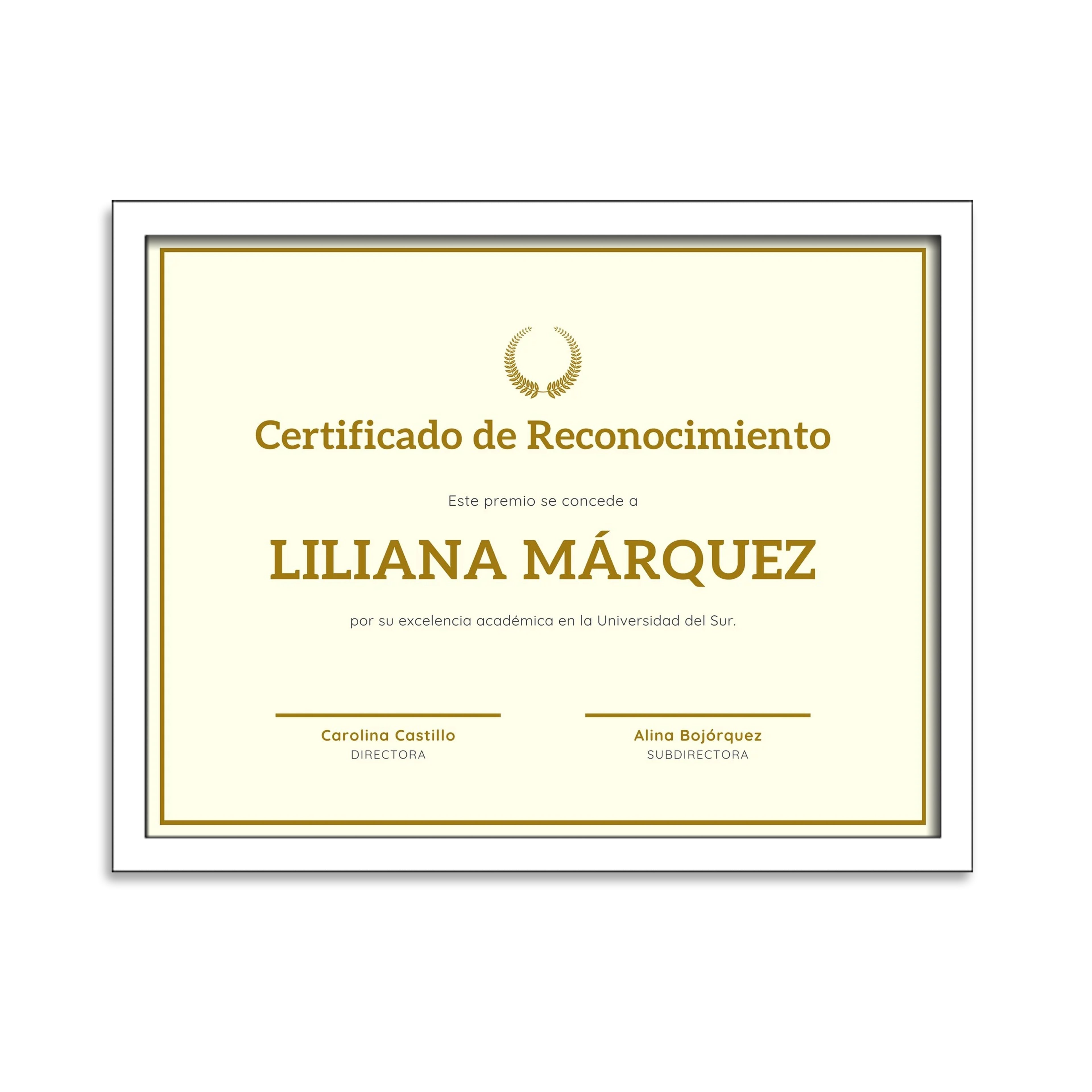 Marco Tamaño Carta Para Diplomas/reconocimiento